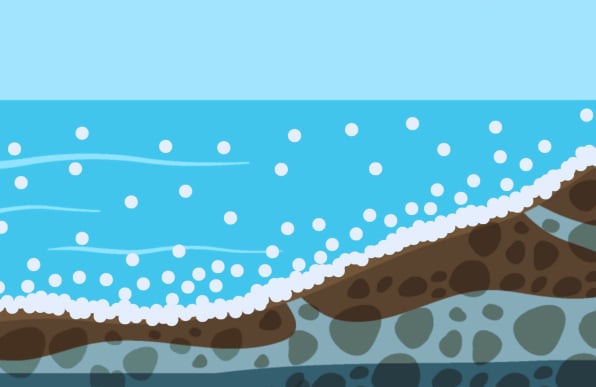 DAMFIX polymer descend to the bottom of the dam to seal the leak