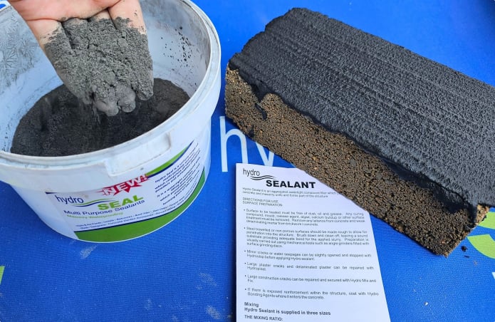 Use Hydro Sealant to seal Koi Ponds